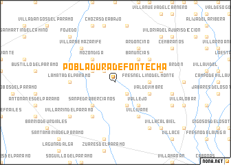 map of Pobladura de Fontecha