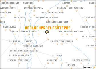 map of Pobladura de los Oteros