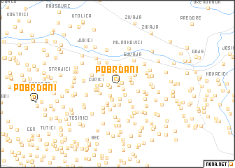 map of Pobrđani