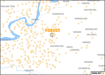 map of Pŏbwŏn