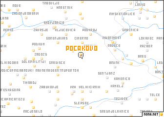 map of Počakovo