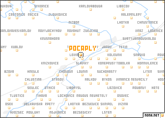 map of Počaply