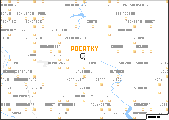 map of Počátky
