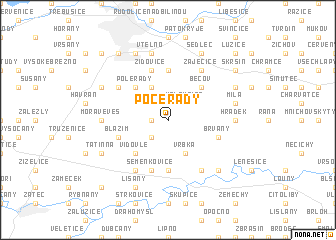 map of Počerady