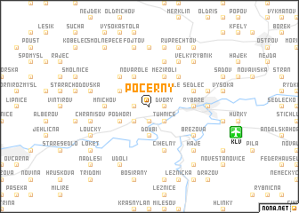 map of Počerny