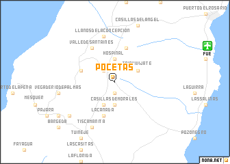 map of Pocetas