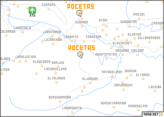 map of Pocetas