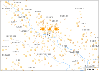 map of Počijevka