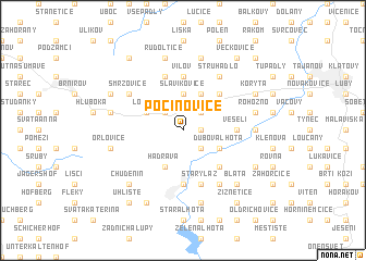 map of Pocinovice