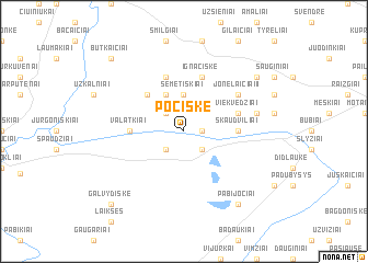 map of Pociškė