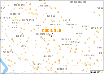 map of Počivala