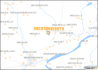 map of Pocono Heights