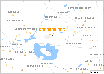 map of Pocono Pines