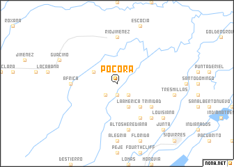 map of Pocora