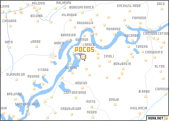 map of Poços
