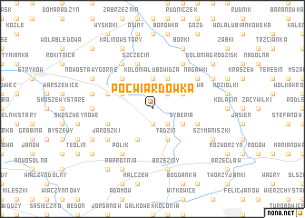 map of Poćwiardówka