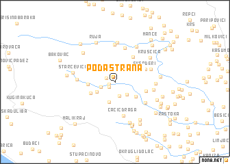 map of Podastrana