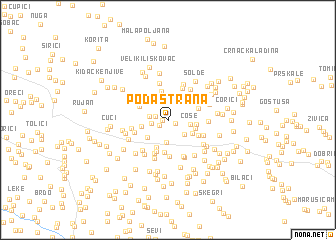 map of Podastrana