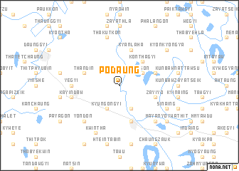 map of Podaung