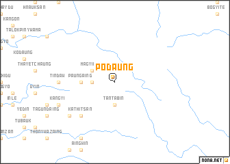 map of Podaung