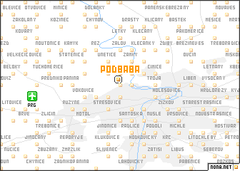 map of Podbaba