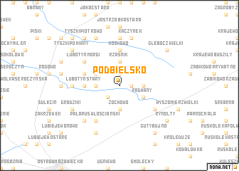 map of Podbielsko