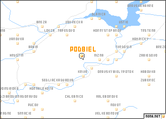 map of Podbiel