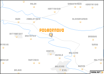 map of Podbornovo