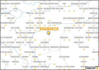 map of Podborze