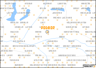 map of Podbór