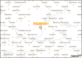 map of Podbrahy