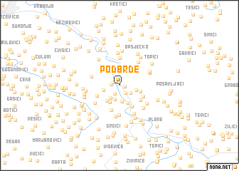 map of Podbrđe