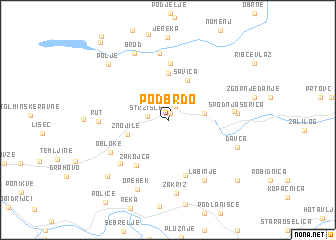 map of Podbrdo