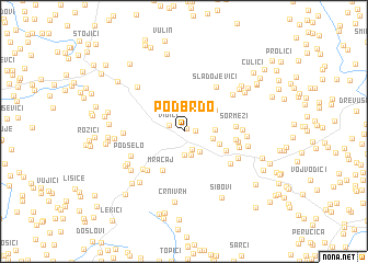 map of Podbrdo