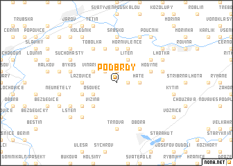 map of Podbrdy