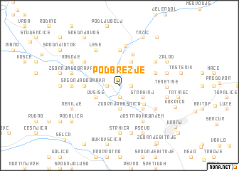 map of Podbrezje