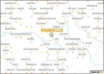 map of Podbrežje