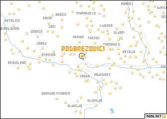 map of Podbrezovići