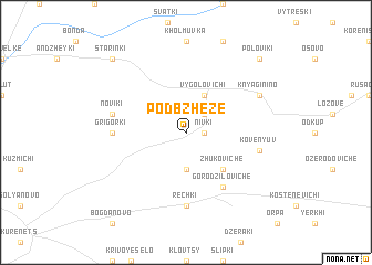 map of Podbzheze