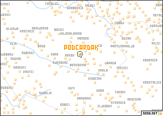 map of Podčardak