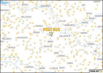 map of Podčauš