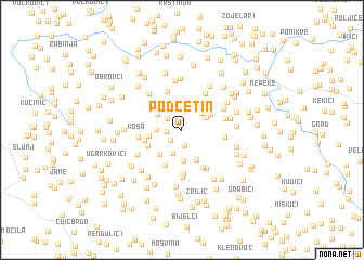 map of Podcetin