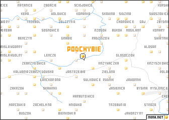 map of Podchybie