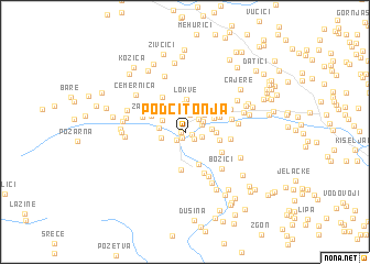 map of Podcitonja