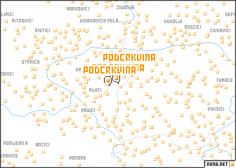 map of Podcrkvina