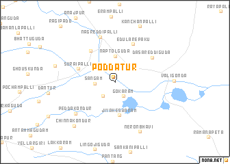 map of Poddatūr