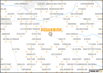 map of Poddębina