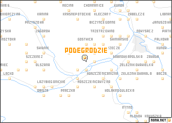 map of Podegrodzie