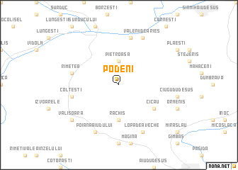 map of Podeni