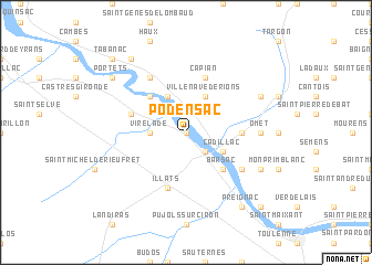 map of Podensac